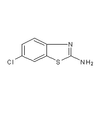 2-氨基-6-氯并噻唑结构式